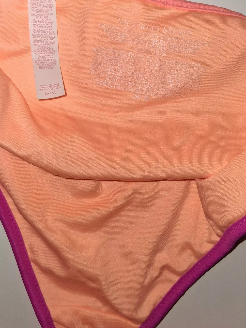 Victoria's Secret Tri-Color Lace-Trim Bikini Set Size Medium